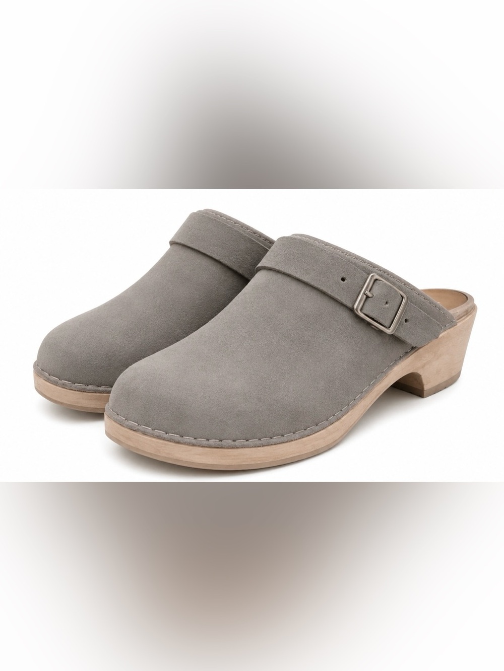 NWT Mia x Free People Swedish Clogs Taupe Gray Suede Mules‎ Women’s 9